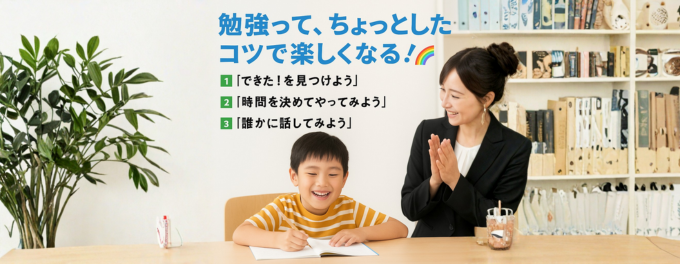 勉強って、ちょっとしたコツで楽しくなる！✏️🌈