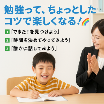 勉強って、ちょっとしたコツで楽しくなる！✏️🌈
